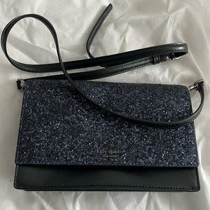 Kate spade navy glitter purse